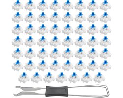 Keyboard Switches - Toetsenbord Klikkers - Toetsenbord Aanpassen - Stofdicht Oxidatiebestendig - 55 Stuks - Blauw