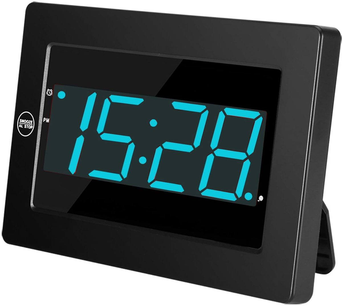 Dailygoods- Wandklok Digitale - LED-display - Batterij-aangedreven - Helderheid instelbaar - Nachtmodus - 2xD-batterij (niet inbegrepen) - Digitale Klok