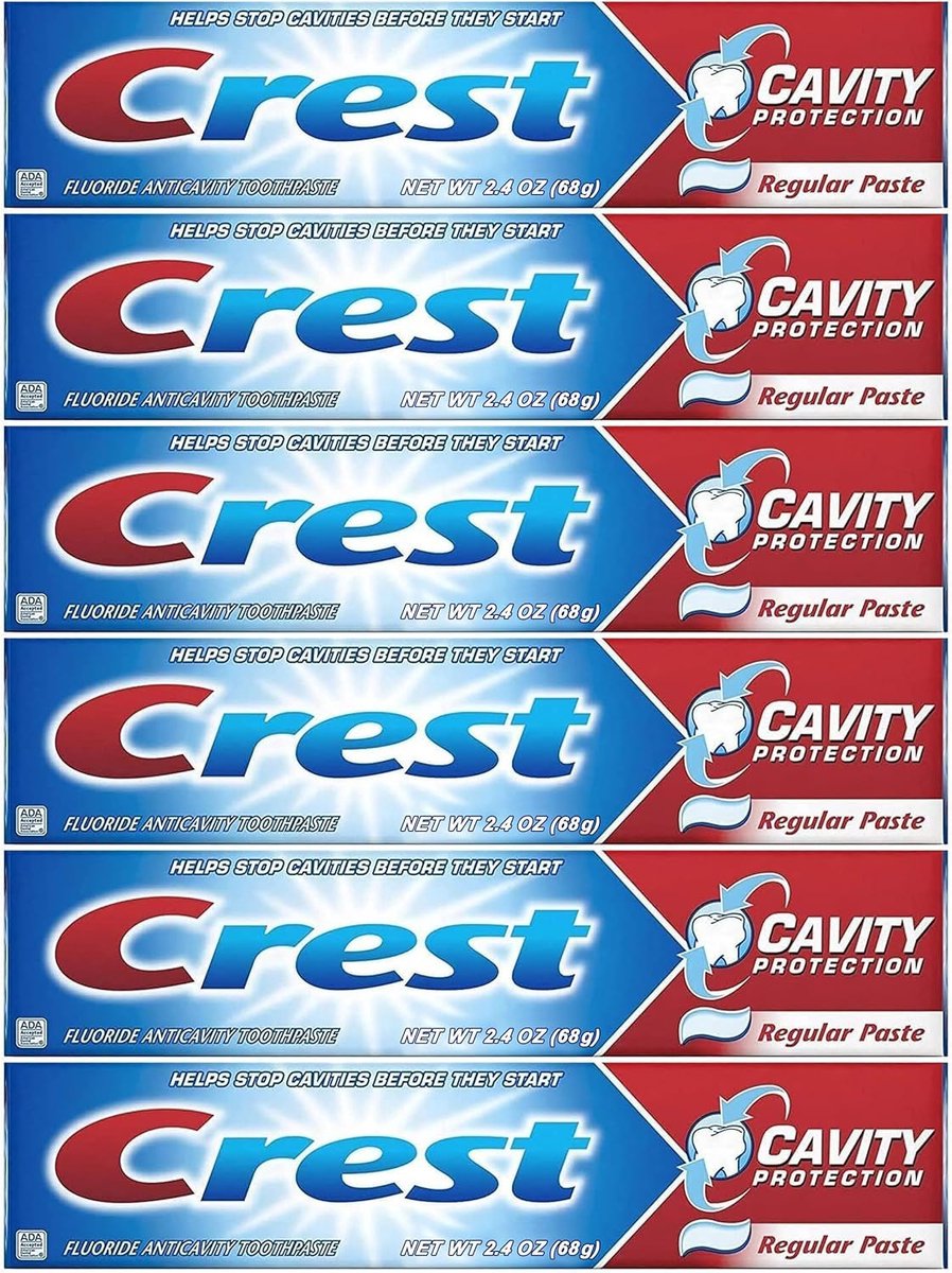 Dailygoods - Fluoride Anticavity Tandpasta - 6 Stuks Reguliere Pasta voor Mondverzorging