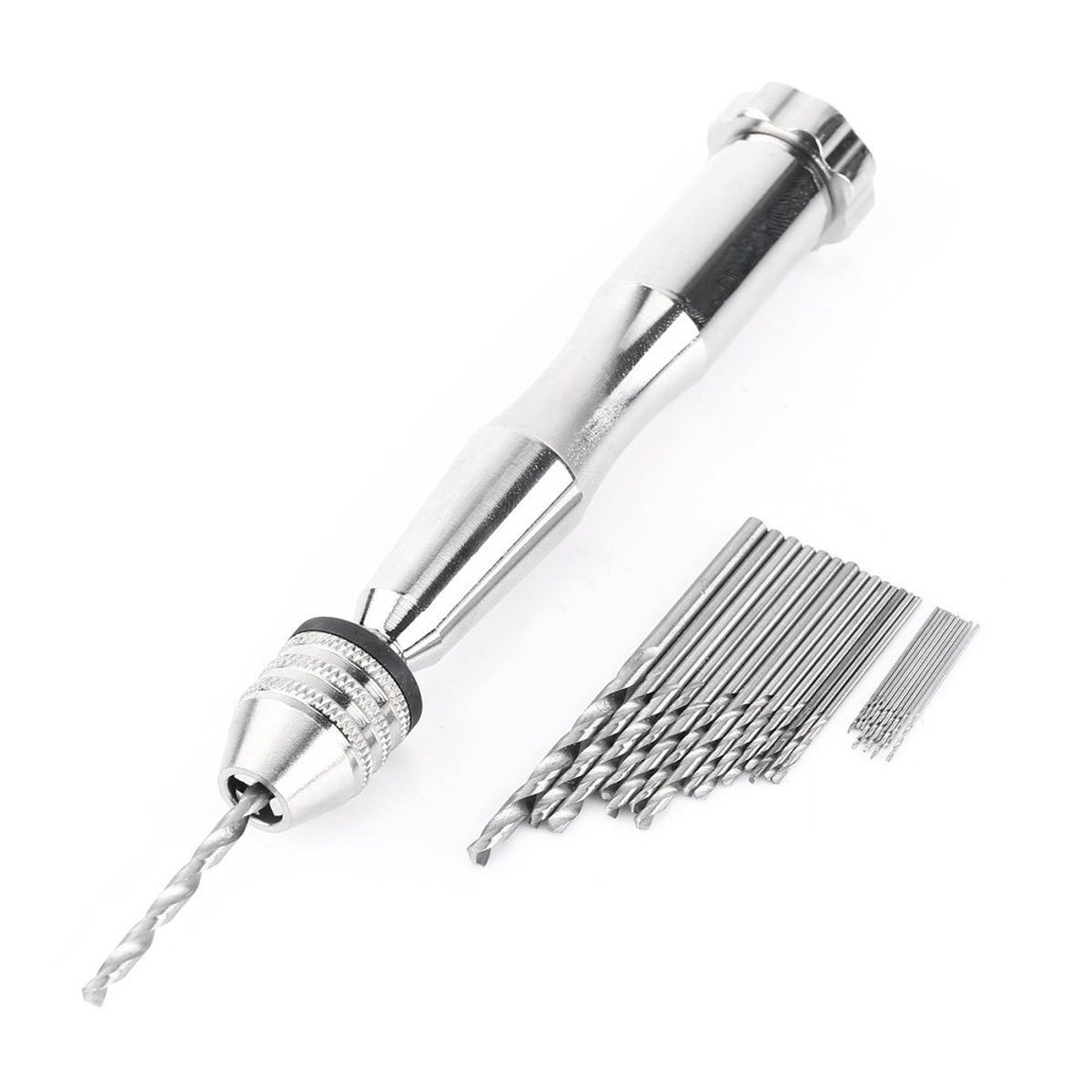 Dailygoods - Zilveren Handboor Set - Precisie Gereedschap - 25 Stuks - 0.3-3.6mm - Perfect voor Horloge Reparatie - Voor Sieraden Maken