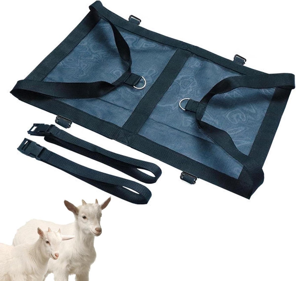 Dierenweegschaal Tuig - Weegtuig Geit - Dieren Wegen - Verstelbare Schouderriem - 61 x 40 cm - Zwart
