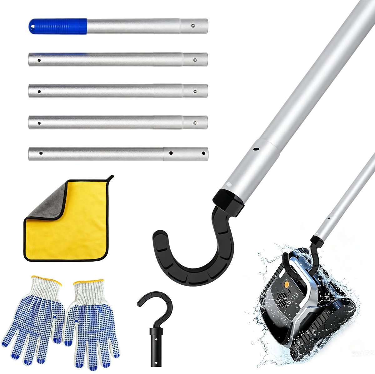Dailygoods- Reinigingsaccessoires - Zwembad Haken - Stangen - Onderhoud - Accessoires - Duurzaam materiaal - Zwembadhaken
