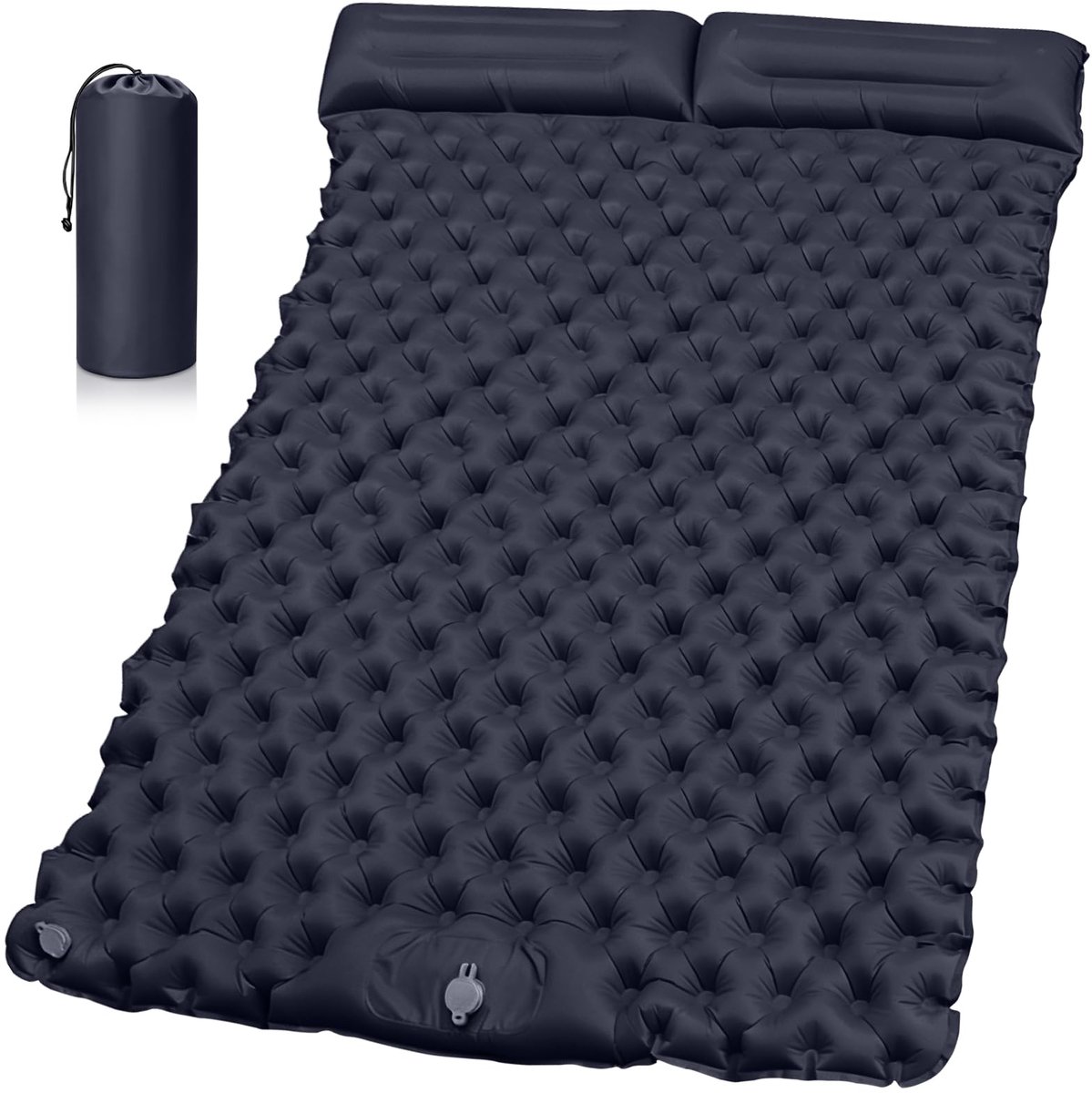 SnelShoppen - 2-persoons Campingmatras 200 x 135 cm - Verbreden en Verdikte Pneumatische Campingvloermat met Pedaalluchtpomp - Ultralicht en Draagbaar