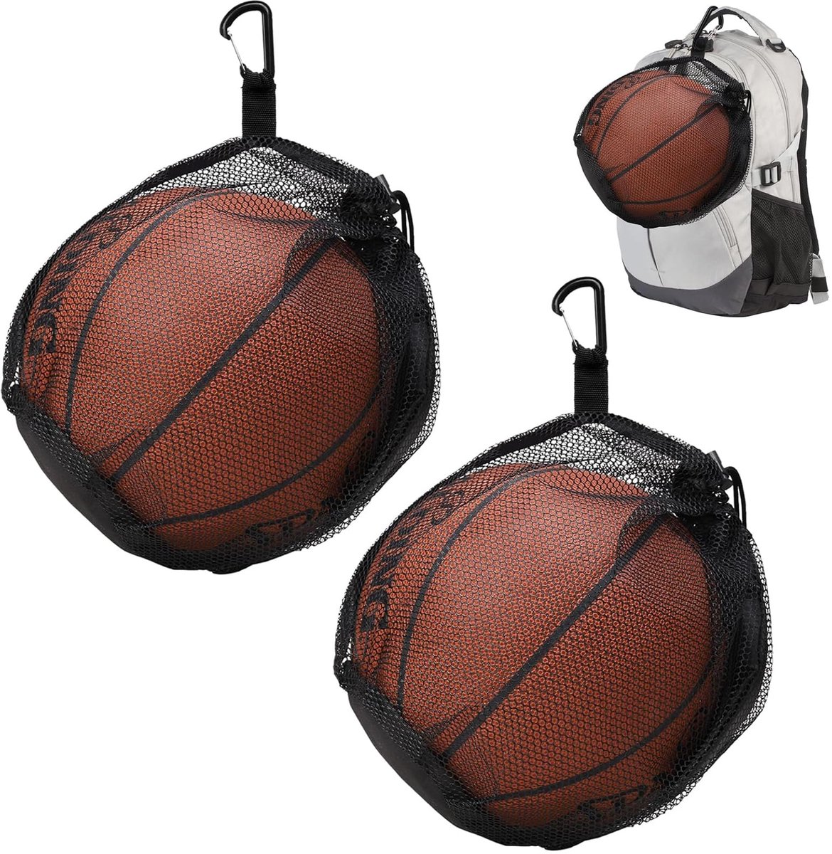 Dailygoods - Basketballen Netzak - 2 Stuks Rugzak voor Tennis, Volleybal en Voetbal
