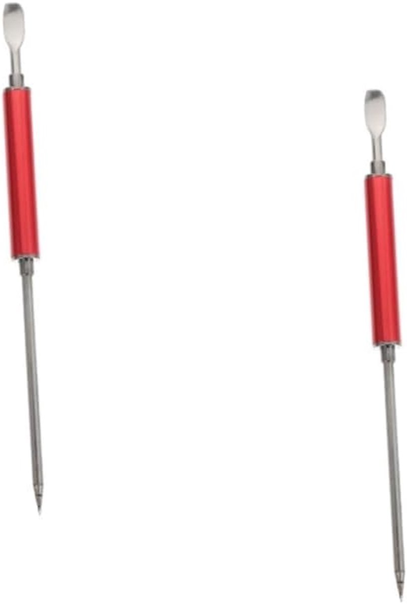 Latte Art Pen - Koffie Decoratie Naald - Koffie Decoreren - Roestvrij Staal - 140 mm - Rood