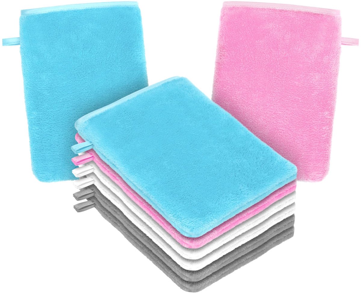 Dailygoods - Microvezel Wasdoeken Handschoenen, 8 Stuks voor Reiniging en Make-up