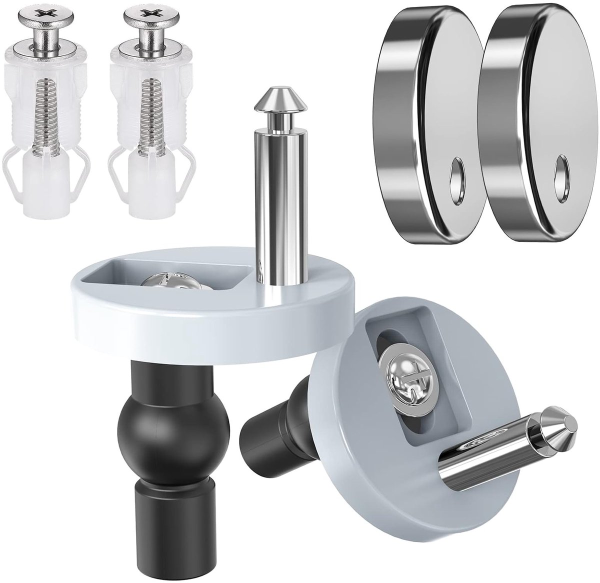 Dailygoods - Universele Toilet Zitting Bevestigingsset met Snelle Ontgrendeling - 2 Stuks