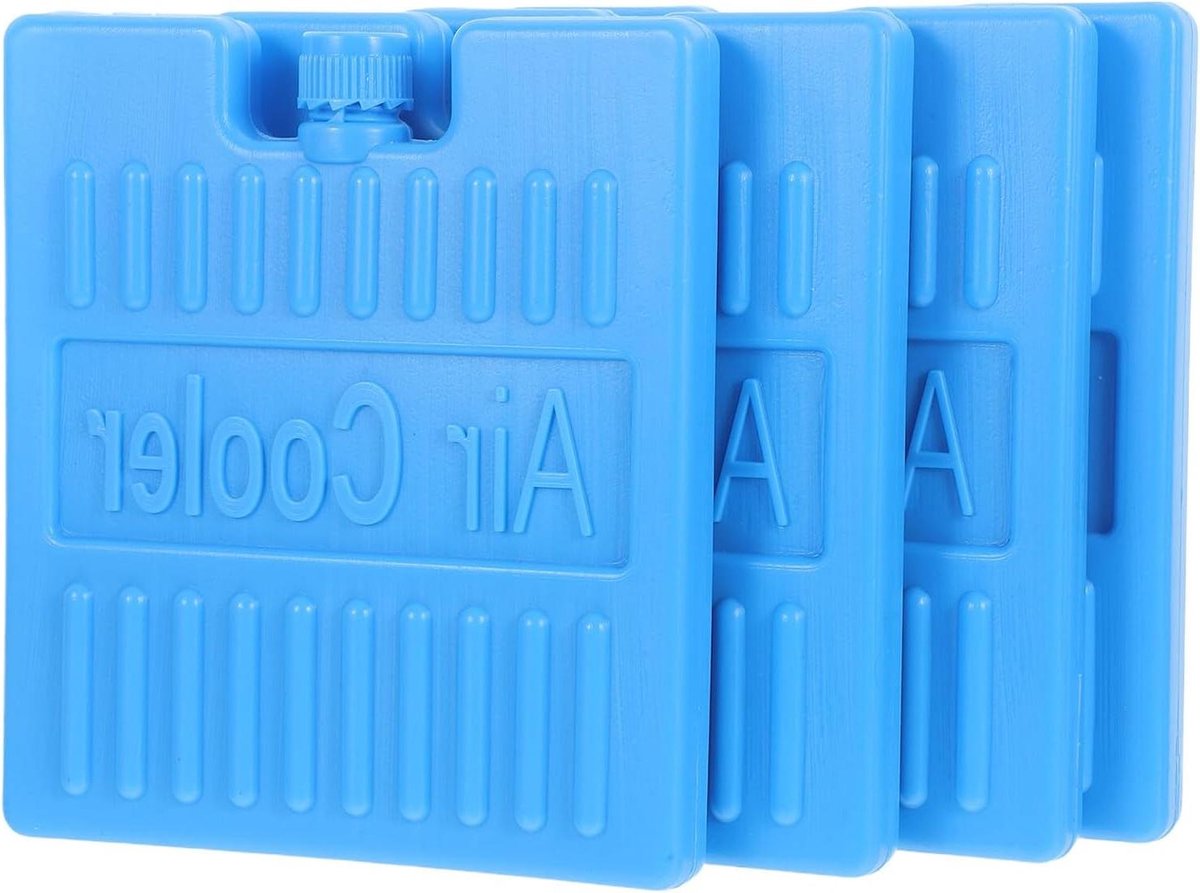 Herbruikbare Koelelementen - IJsblokken Lunchbox - Koeling Onderweg - Langdurige Koelcapaciteit - 14.50X13.00X1.50CM - Blauw