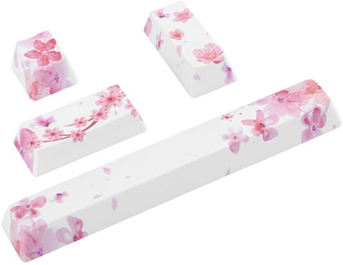 - Doe-het-zelf keycaps - Uniek kersenbloesempatroon - Vervangingskeycaps - Geschikt voor mechanisch toetsenbord - Kers