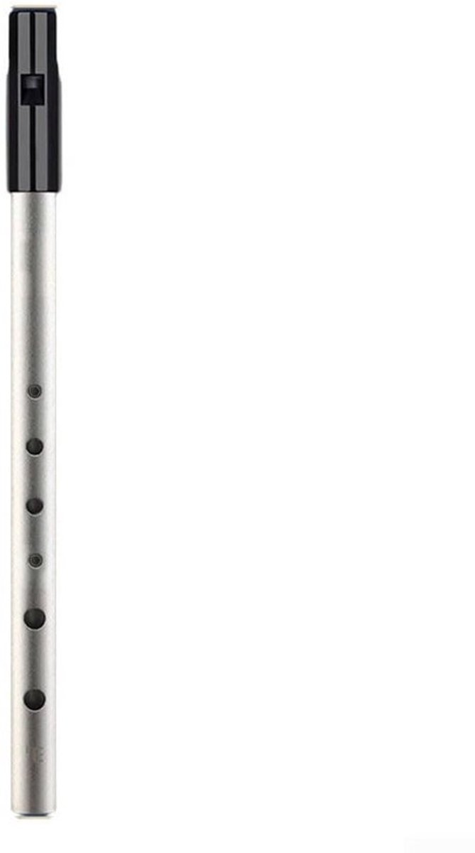 Authentieke Ierse Tin Penny Fluit, 6Hole C D Bb Key, Uitstekend voor traditionele Ierse muziek (Bb Key Silver)