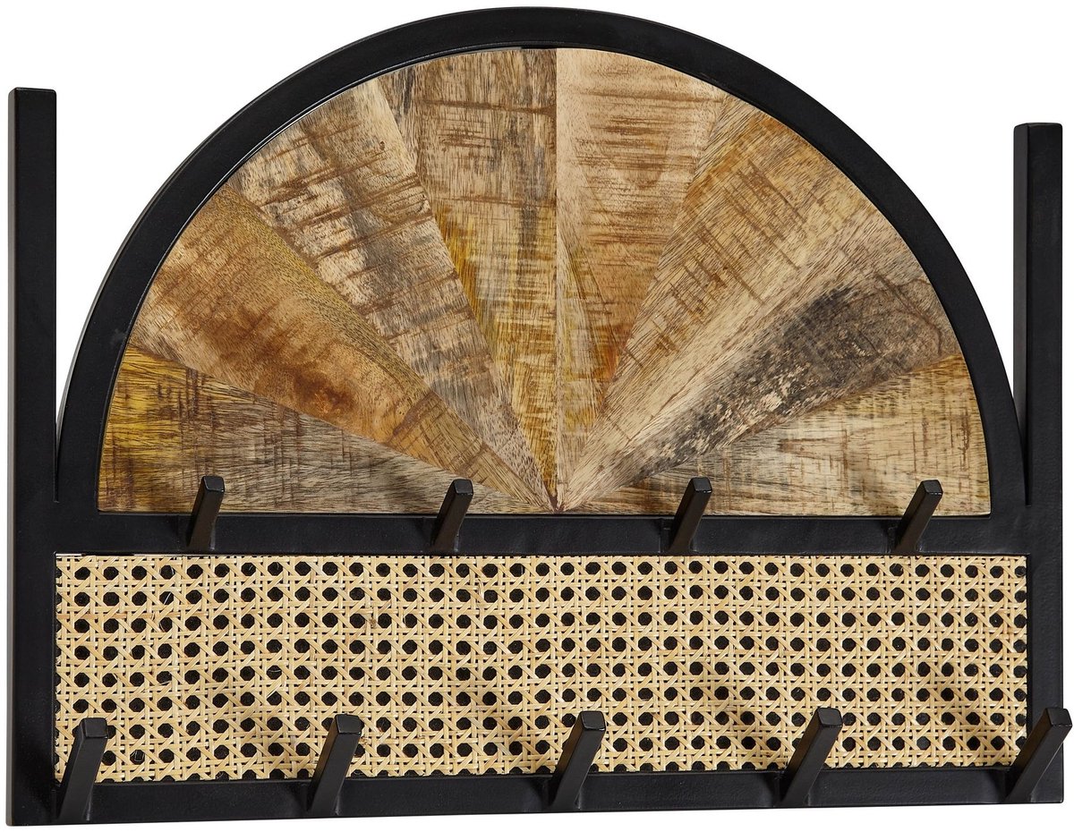 Wandkapstok massief hout 53x40x7,5 cm garderobekast hal