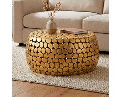 Salontafel goud aluminium 66x66 cm