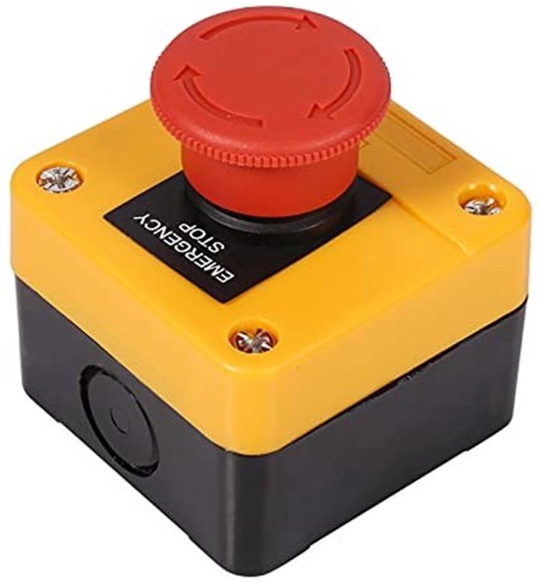 Noodstopknop - Momentane Stopknop - Ergonomisch ontwerp - Rood - Paddestoel drukknop - Geschikt voor elektrische circuits - 660V 10A