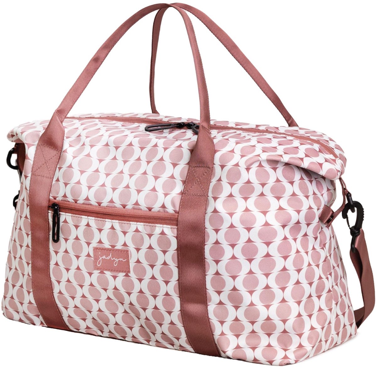 SnelShoppen - Jadyn Lola Reistas - Weekendtas - Overnachtingstas - Fitness-Draagtas voor Dames en Heren - Roze - Retro Pink - Eén Maat - Ideaal voor S