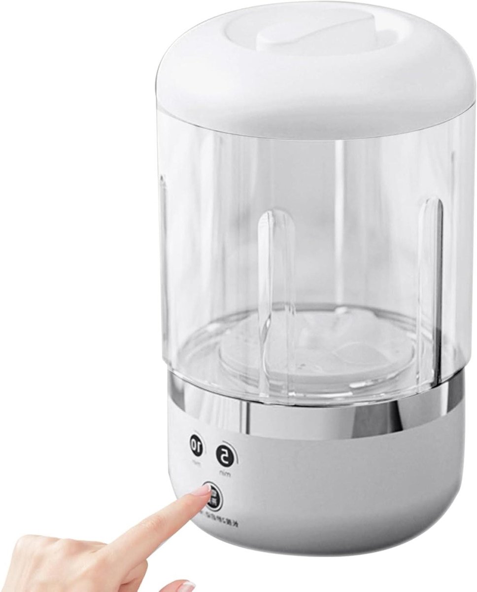 Kleine Wasmachine Compacte Reiniger Kleding Wassen Draadloos Ontwerp 21.5 x 13.5 x 21.5 cm Wit