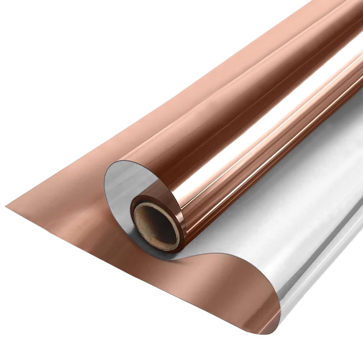 SnelShoppen - MOCNT Raamtintfolie Eenrichtingsspiegelfolie Zonneblok Privacyfolie Warmte-isolatie Bruin Zilver 60cm x 200cm voor Thuis en Kantoor