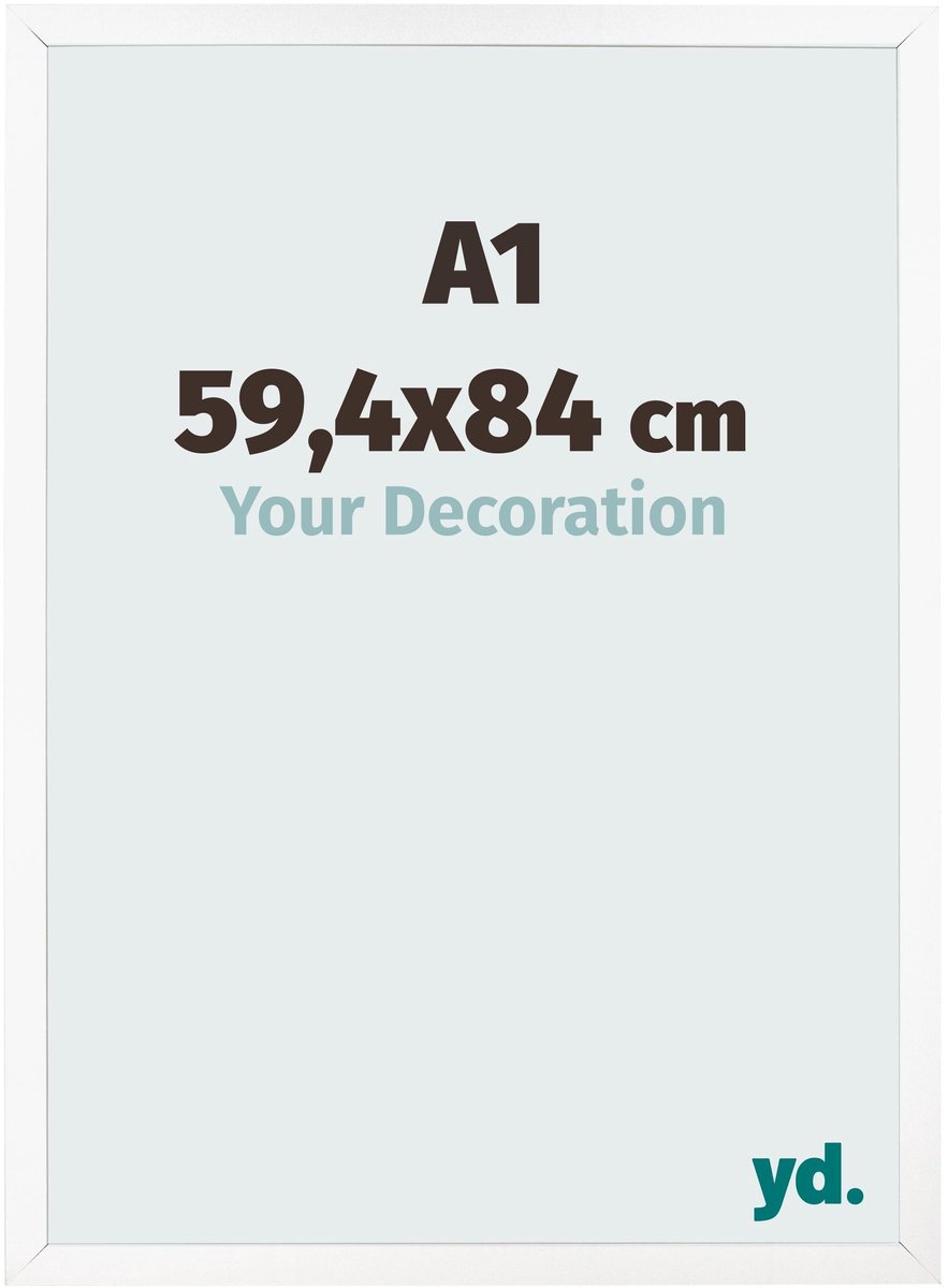 Your Decoration - Fotolijst A1 59,4x84 cm - MDF - Wit Mat - Bologna