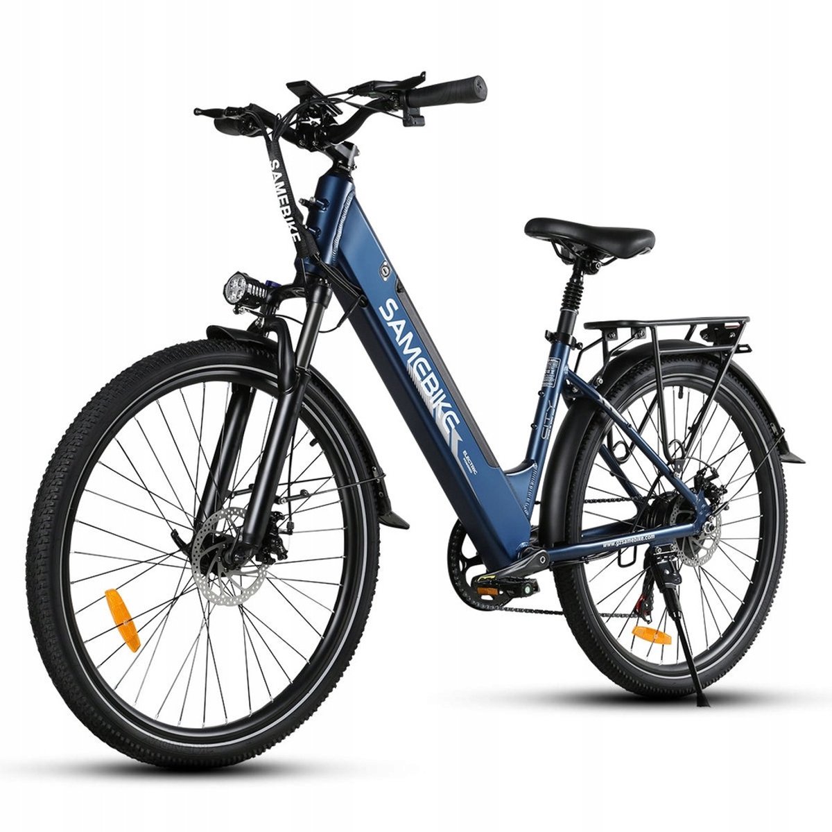 Samebike RSA01Pro-T 26'' Elektrische Fiets – 36V 15Ah, 90km Bereik, 250W Motor, 7-Speed Shimano, Dubbel Geveerd Blauw