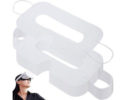 VR Oogbescherming Pads - Wegwerp Oogmaskers - Hygiënisch Gebruik - Ademend Non-woven Materiaal - 20 x 11 cm - Zwart
