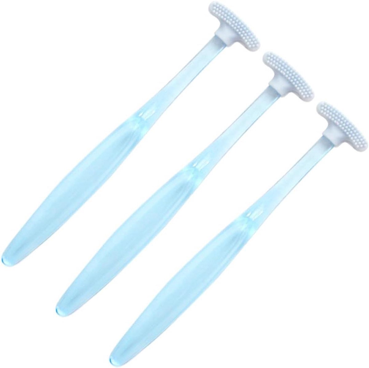 Tong Schraper Set - Tongreiniger Mondborstel - Frisse Adem - Effectieve Reiniging - 13.7 cm - Blauw