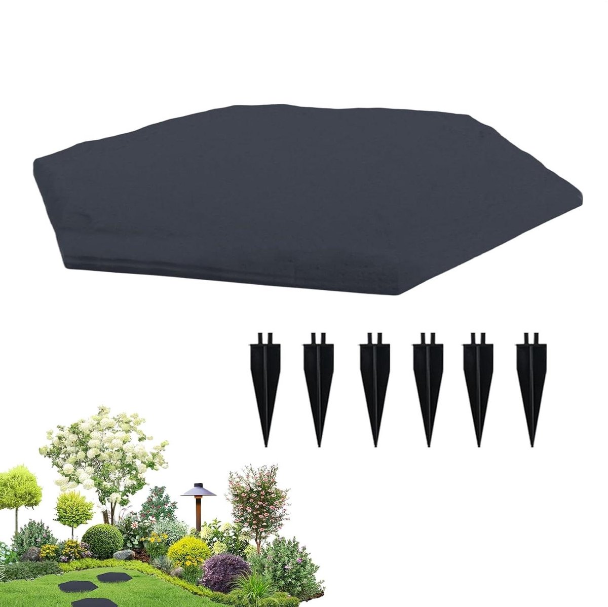 Tuinpad Stenen - Oprit Stenen Buiten - Buitenpaden Aanleggen - Weerbestendige Hars - 39 cm - Grijs