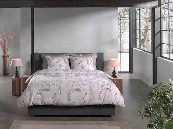 Heckettlane Rosalie Dekbedovertrek - 100% Katoen-Flanel - 140x220 - Grijs van Heckett & Lane — afbeelding 3