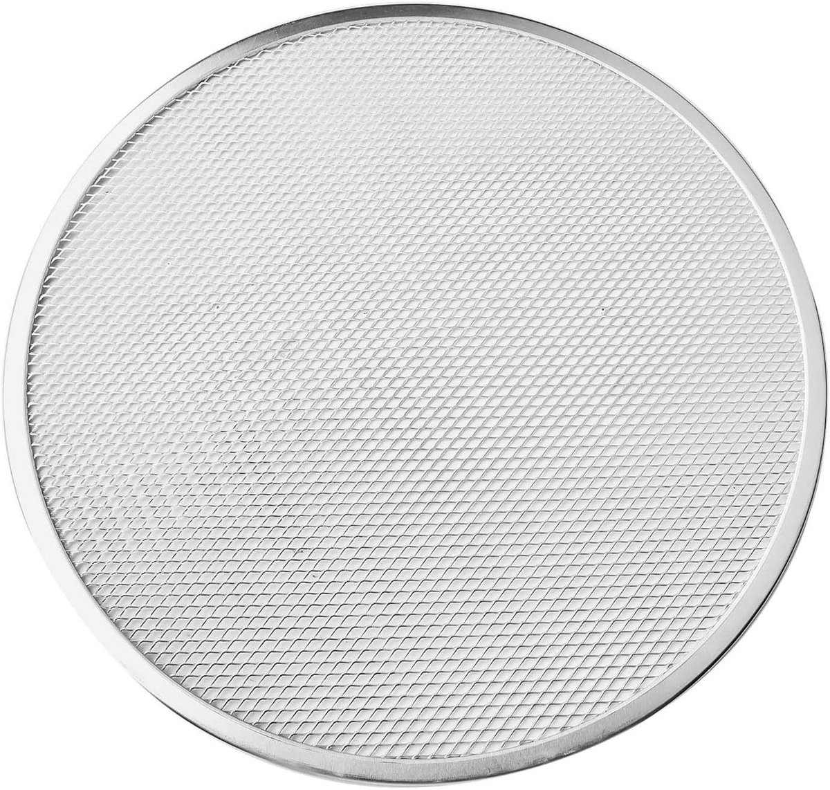 Pizzaplaat Aluminium - Pizzablik Geperforeerd - Pizza Bakken - Geperforeerd Ontwerp - 14 inch - Zilver