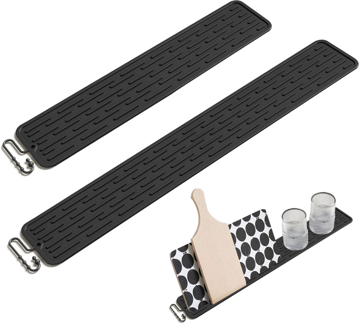 Dailygoods - Slimme Siliconen Drainer Set van 2 - Voor Droog en Orde in de Keuken