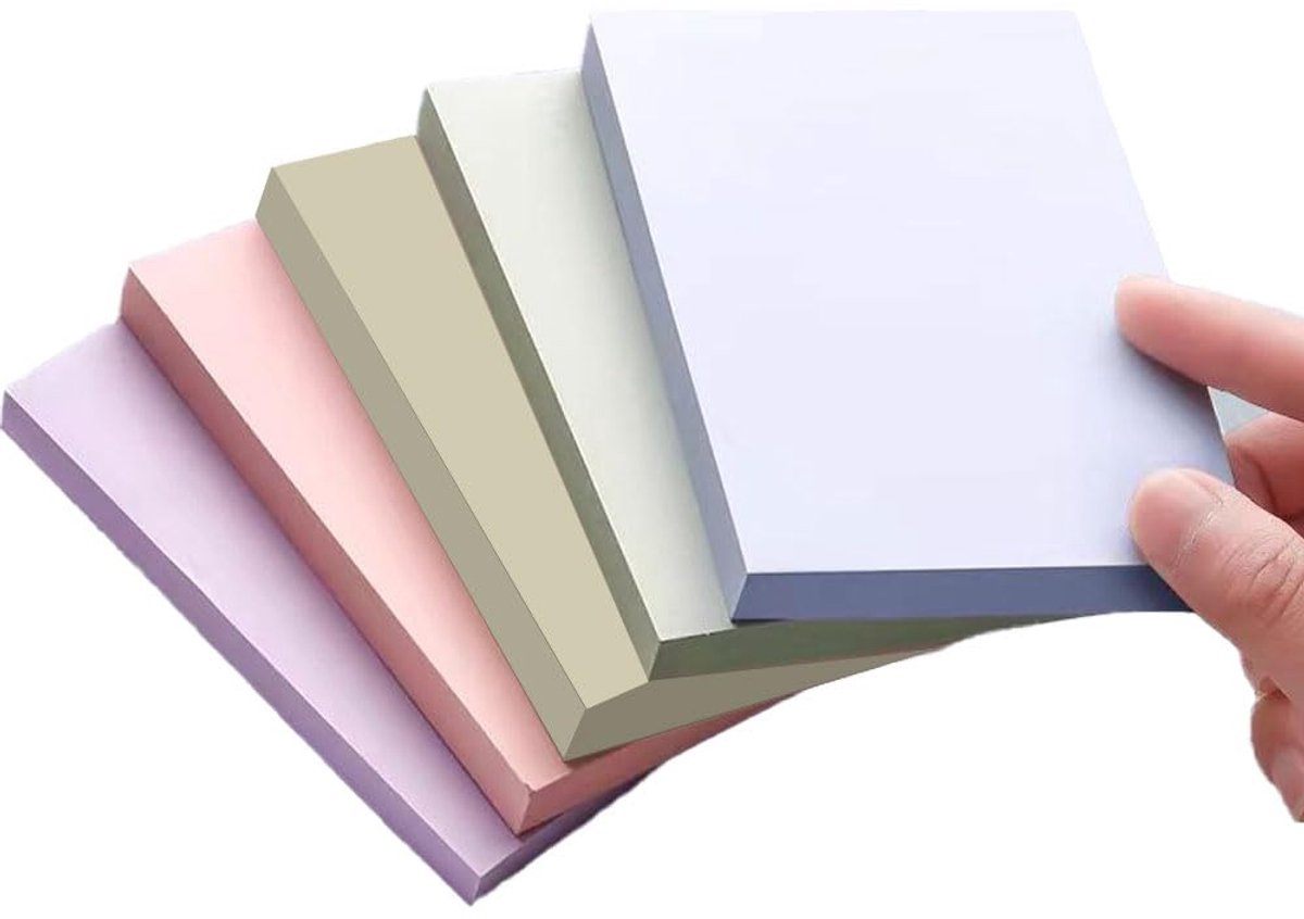 Dailygoods - Pack van 500 Multicolore Plaknotities 7,5 x 5 cm - Ideaal voor Kantoor, School en Thuis