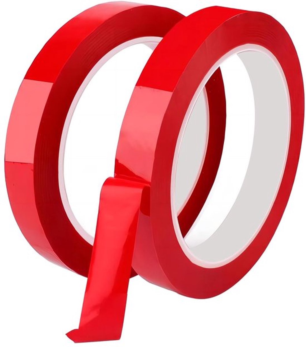 2 Rollen Elektrische Isolatietape 15mm x 66m - Rood, Sterke Hechting en Waterdicht