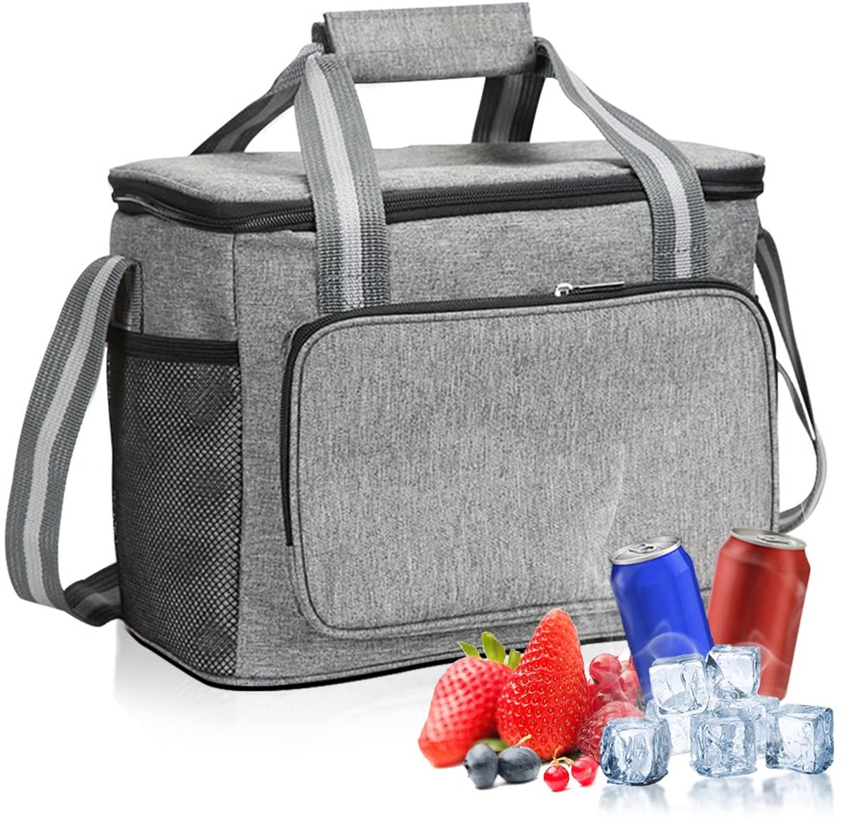 Dailygoods - 15L Koeltas - Draagbare Waterdichte Lunchbag met Verstelbare Schouderriem
