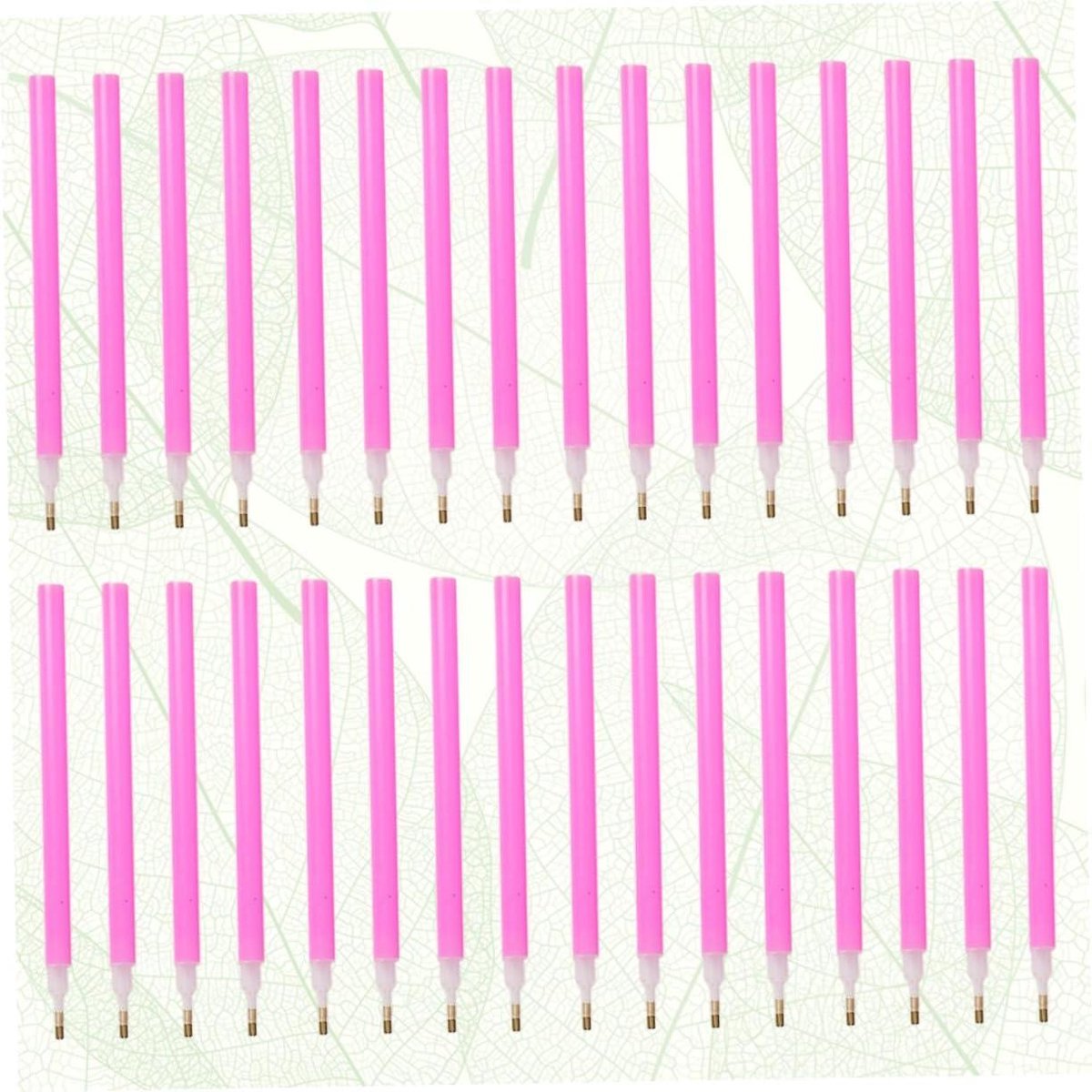 Diamant Borduurpen Set - Kralen Pen Tekenpen - Diamant Schilderen - Koperen Punt - 100 Stuks - Roze