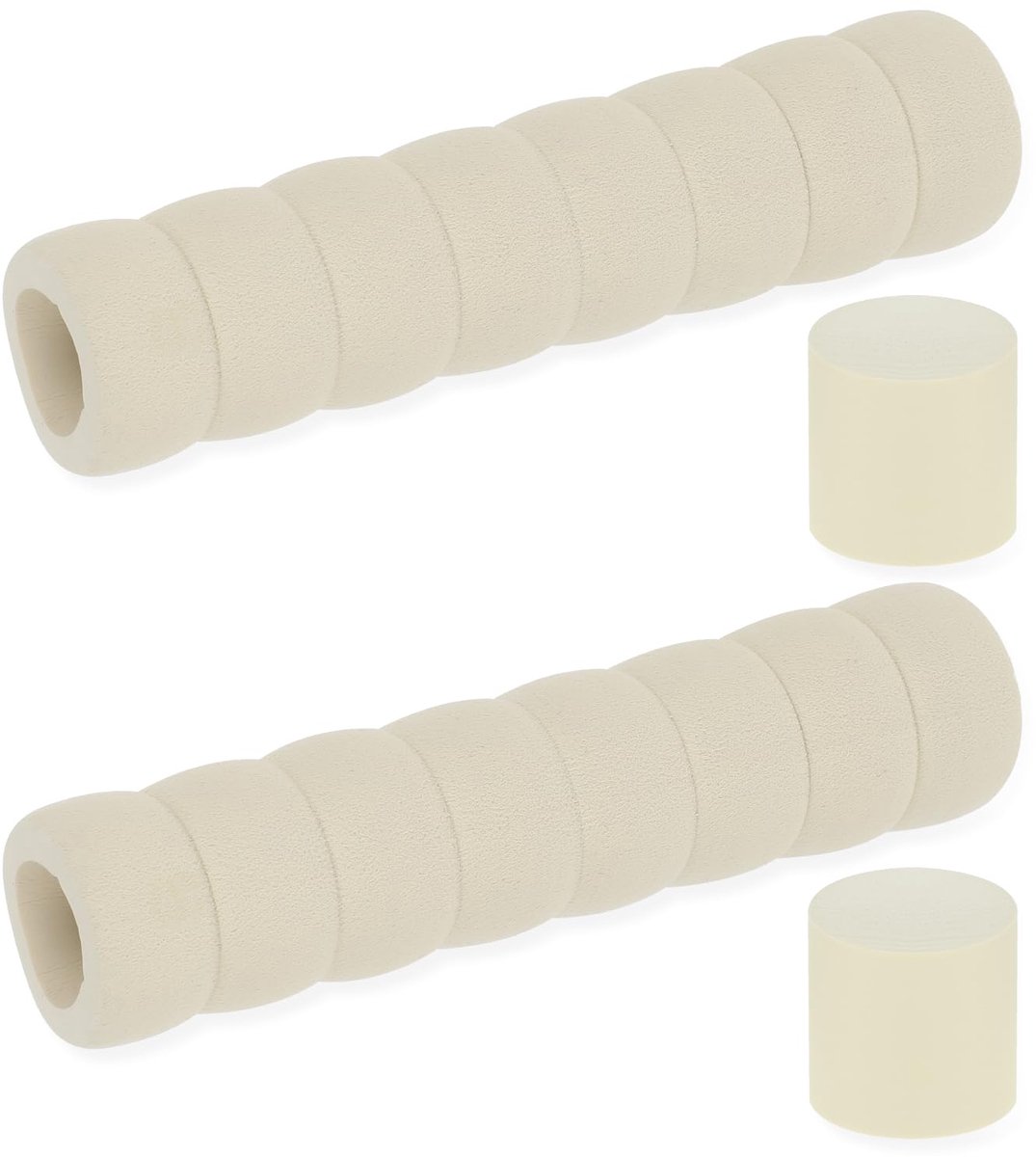 Dailygoods - 2 Stuks Deurhendel Beschermers - Beige Foam Deurstopper voor Wandbescherming