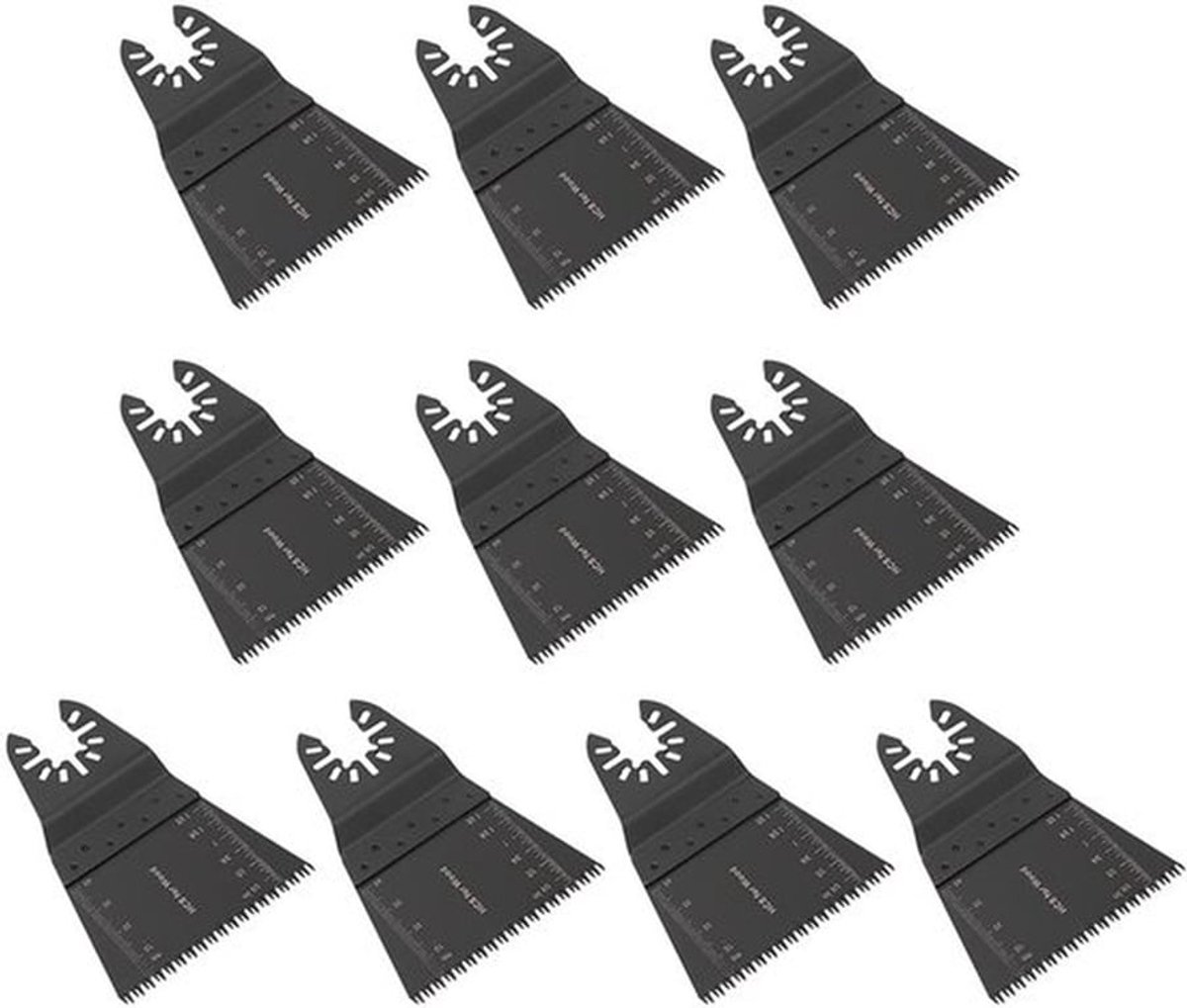 10 stuks 65 mm stalen oscillerende zaagbladen, met hoge sterkte en hardheid, professioneel ontwerp, universele pasvorm, geschikt voor snijden en pijpsnijders