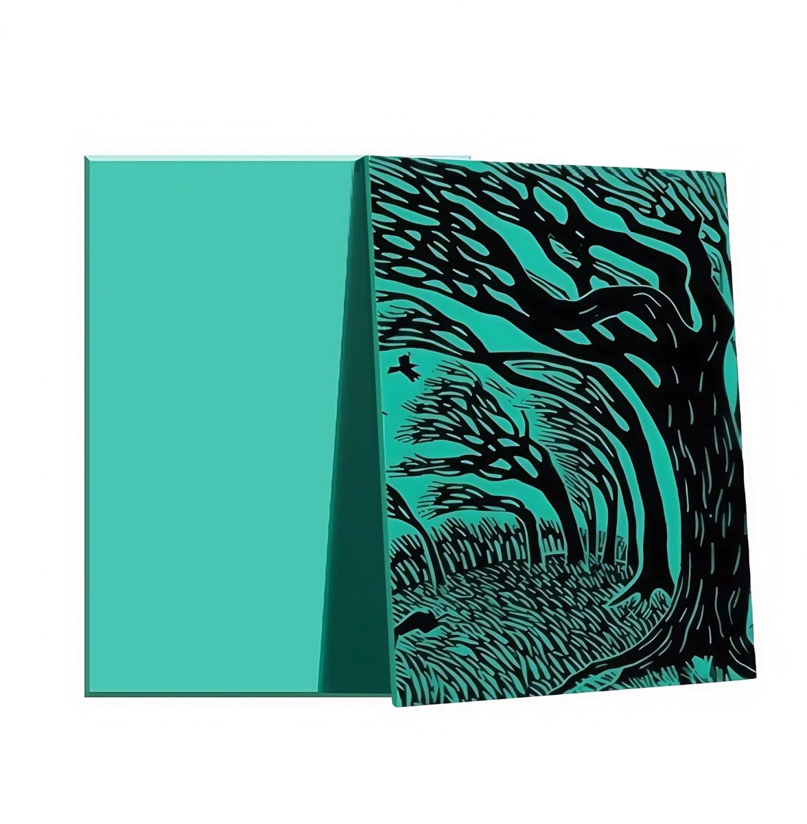 Dailygoods - Eco-vriendelijk Linoleum Snijplaat A4 Groen - Set van 2 voor Creatieve Projecten
