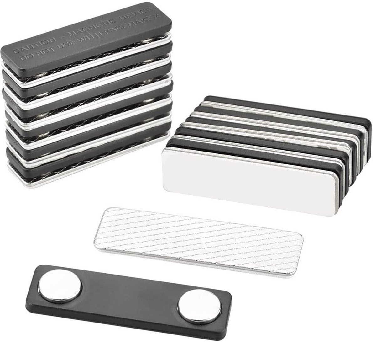 Dailygoods - 12 Stuks Magnetische Naambordjes - Zelfklevend Voor Identificatie en Kleding