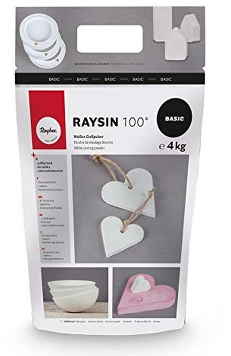 Dailygoods - Fijngietpoeder Raysin 100 voor Ambachten, Wit, 4 kg
