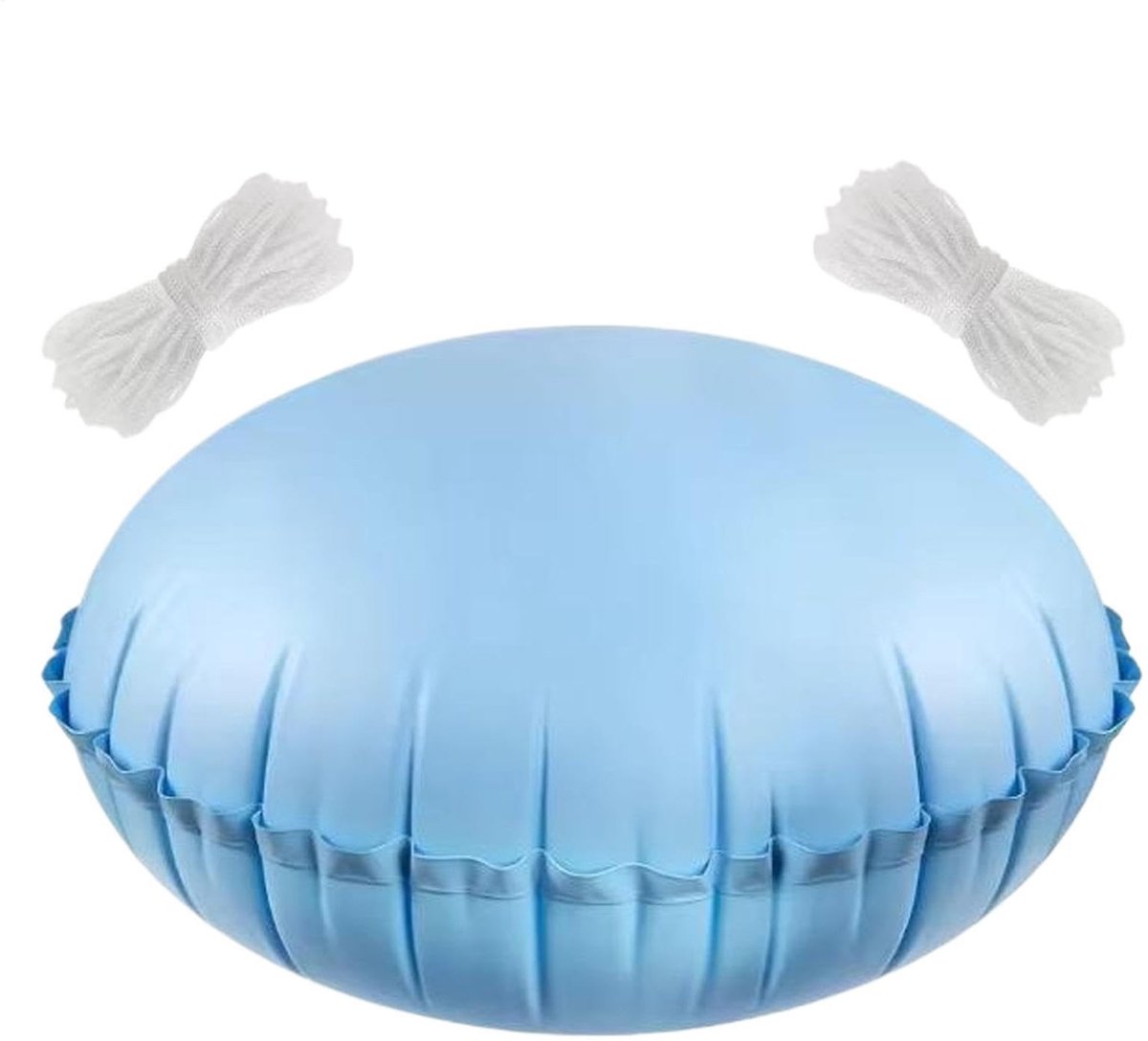 Dailygoods- Afdek Kussen 122x122 cm - Opblaasbaar Kussen - Zwembadkussen - Winterkussen - PVC - Inclusief Touw