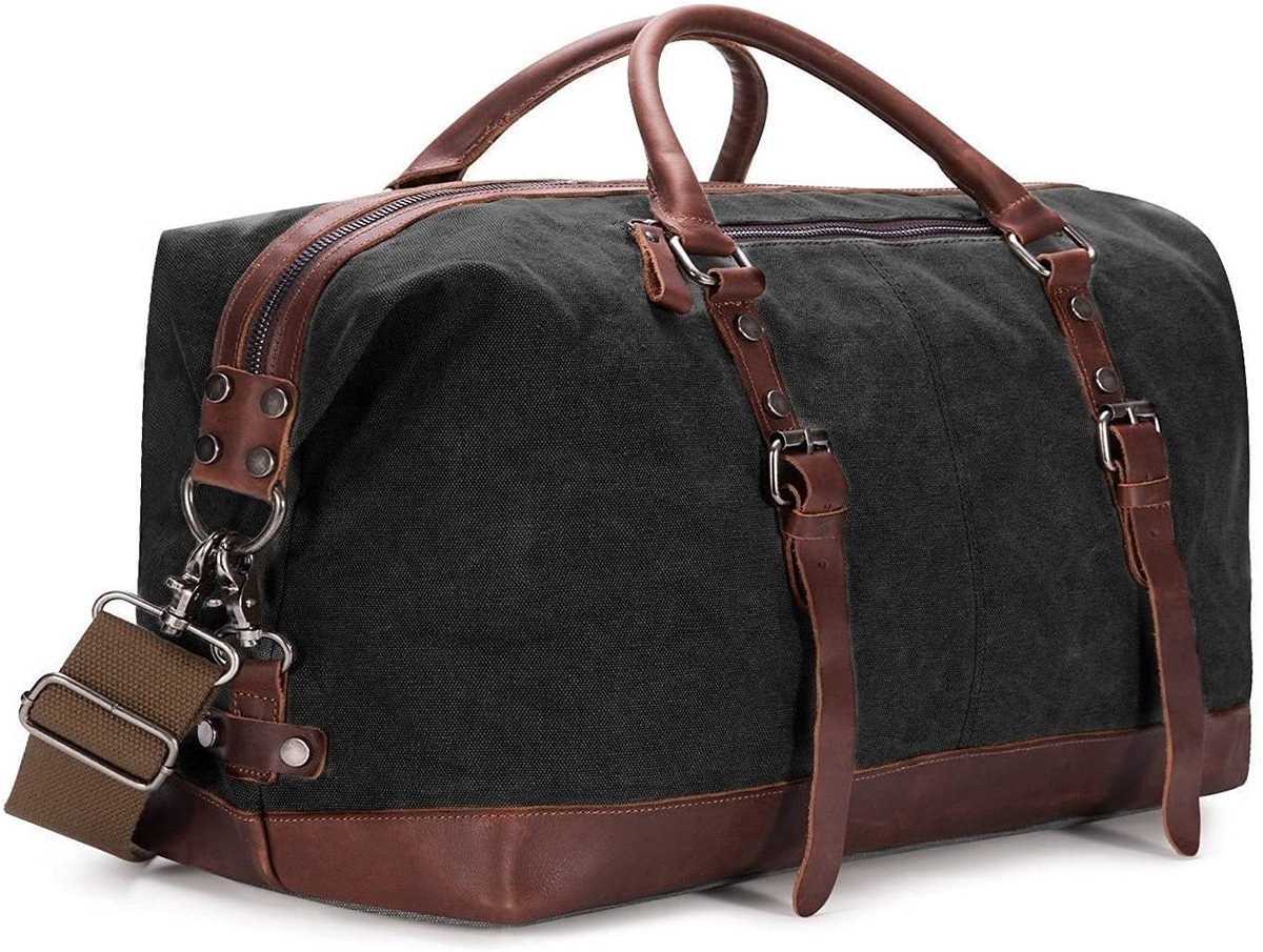 Dailygoods - HB-14 Canvas Reistas voor Heren, XL, Militaire Sporttas, Perfect voor Weekend of Reis