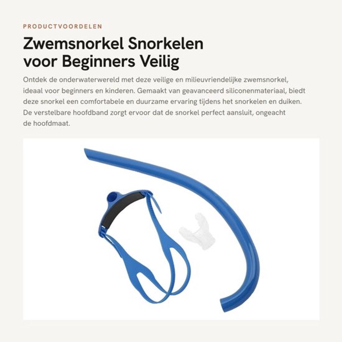 Snorkelset Veilig - Verstelbare Hoofdband - Duurzaam Siliconenmateriaal - Snorkel voor Beginners - Snorkelset Kinderen - Milieuvriendelijk - Duiksnorkel