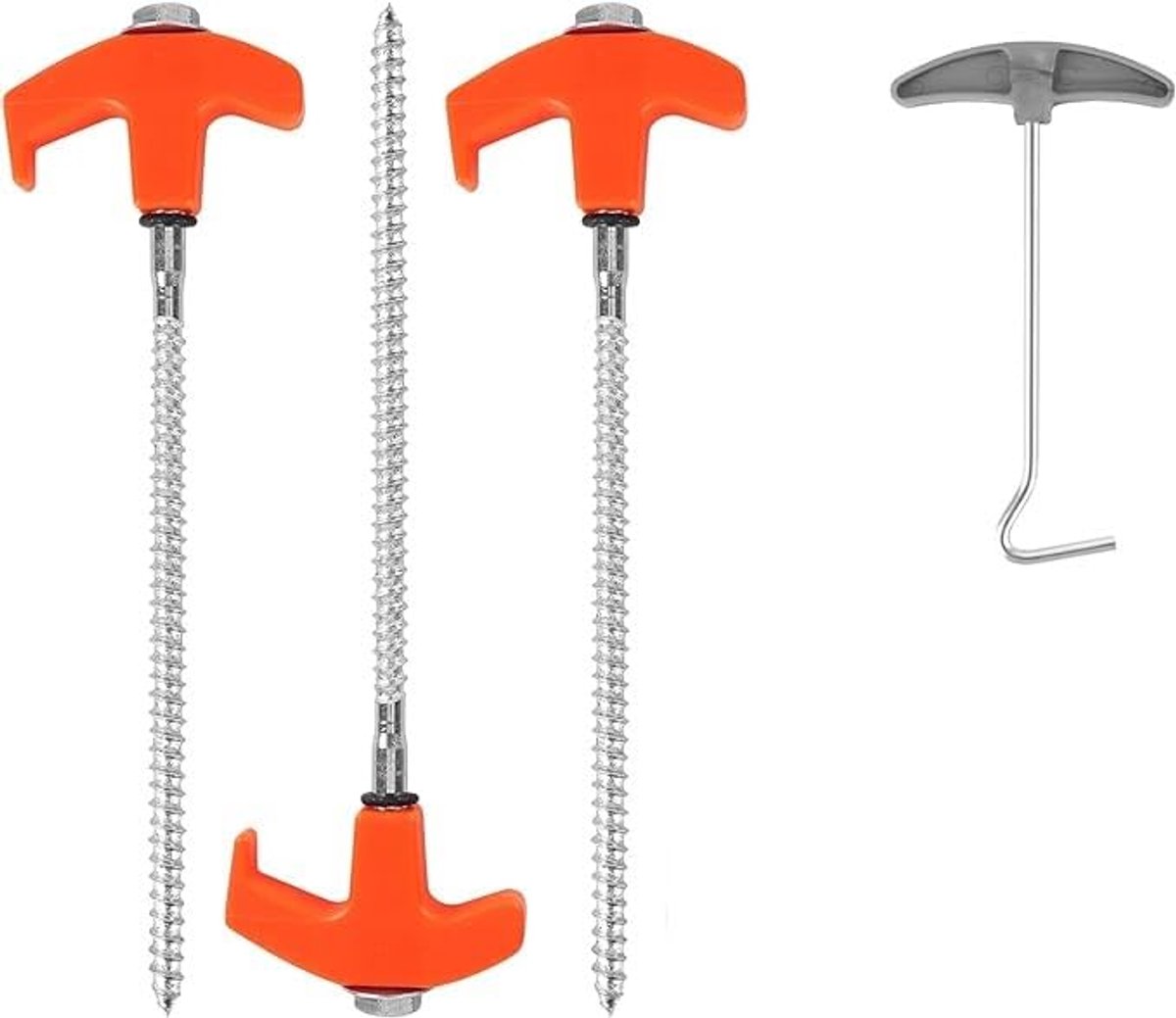 Dailygoods - Set van 4 Tent Pegs - IJzeren Haringen voor Diverse Bodems