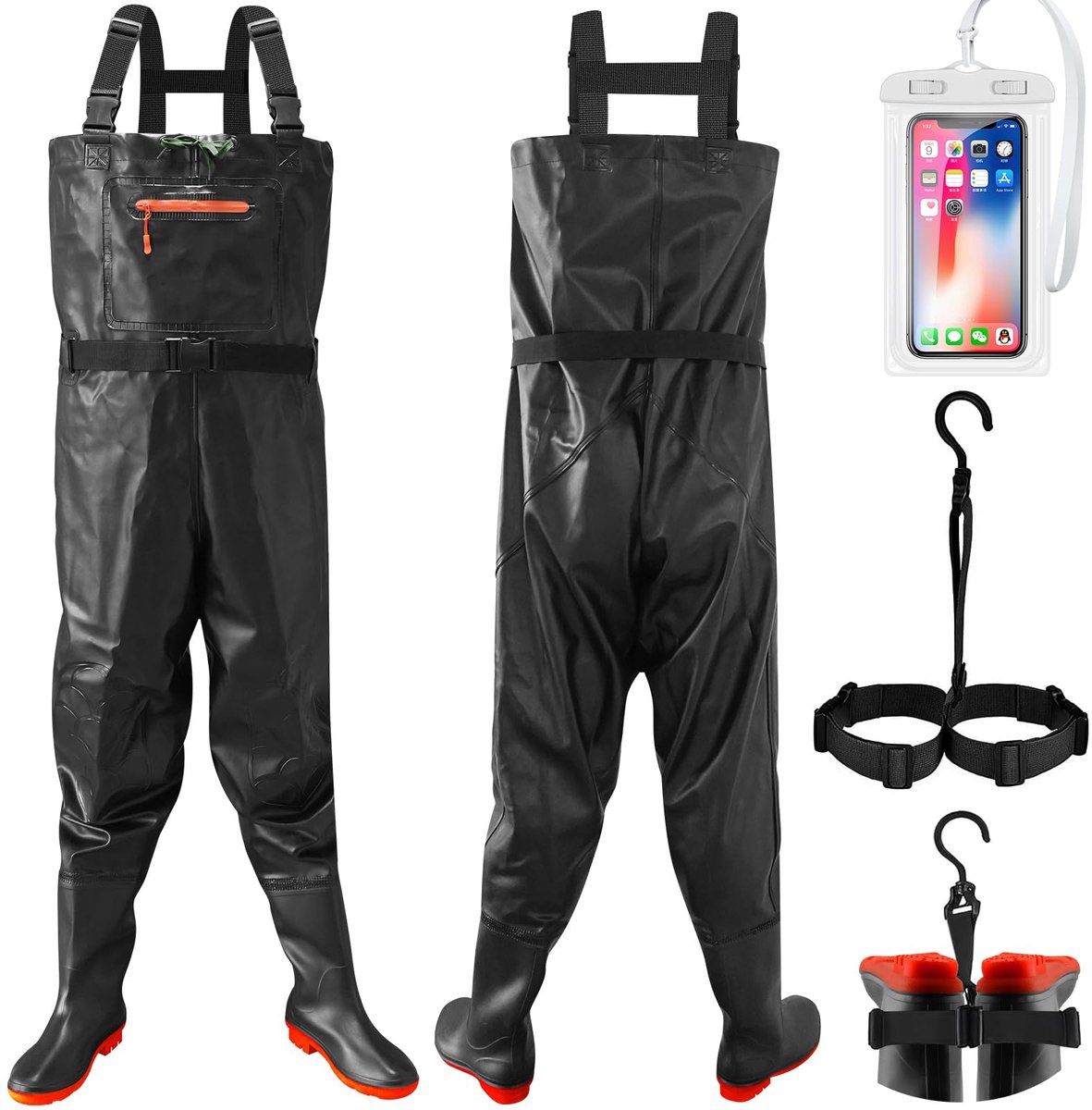 Dailygoods - Waterdichte Waadbroek voor Dames en Heren - Met Verstelbare Riem en Laarzen