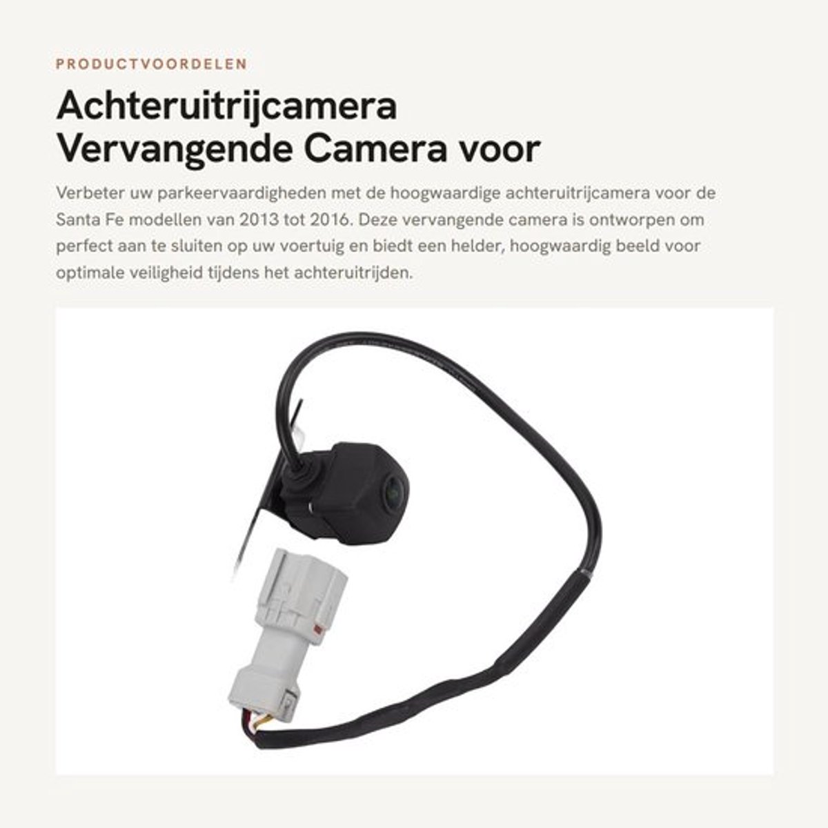 Achteruitrijcamera Hoogwaardige Kwaliteit - Vervangingscamera - Parkeerassistentie - Waterdicht - Eenvoudige Installatie - Hoge Resolutie - Parkeercamera