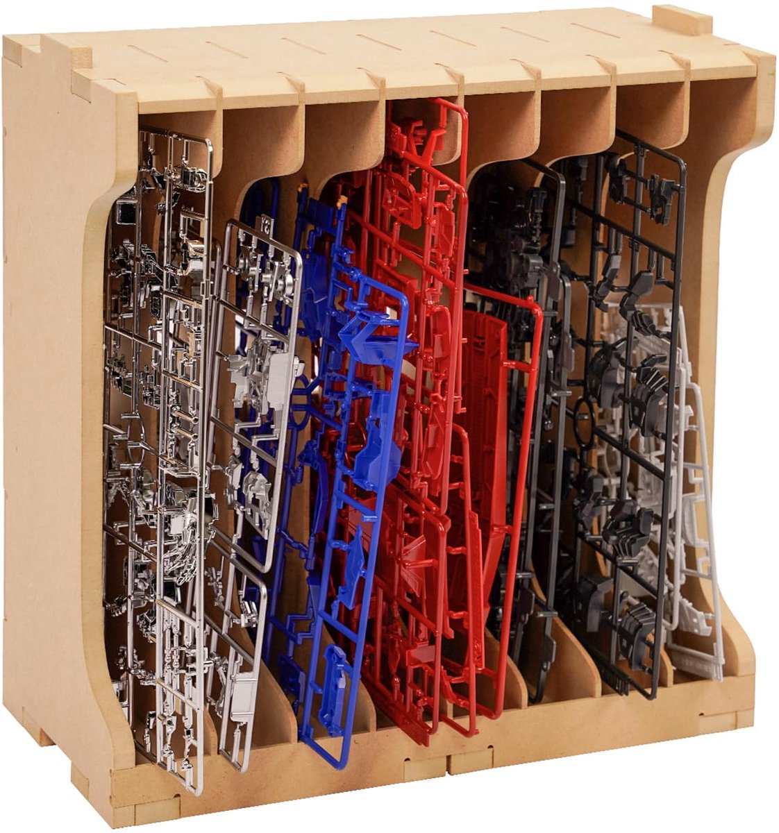Dailygoods - Onderdelenplank - Modelplank - Perfect voor Modelbouw - Lichtbruin - Opbergrek voor Gundam - Ideaal voor Hobbyisten - Compact en Functioneel