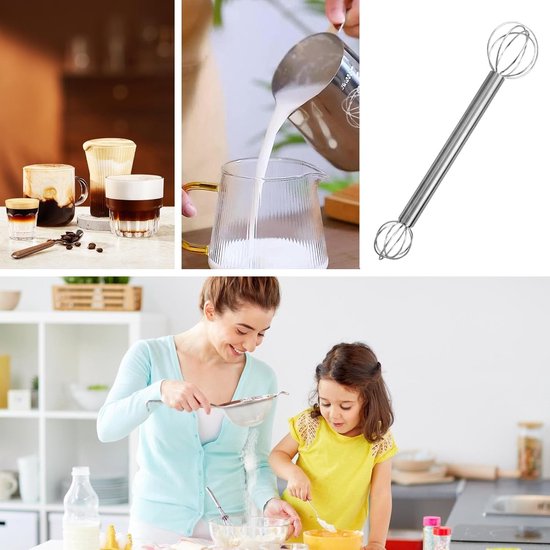 Roomspuit - Mixer Keuken - Sauzen Maken - Ergonomische Grip - 20 cm - Zilver — afbeelding 5
