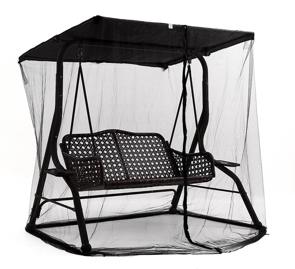 Dailygoods - Mosquito Net met Rits voor 3-Zits Parasol - Buitenbescherming