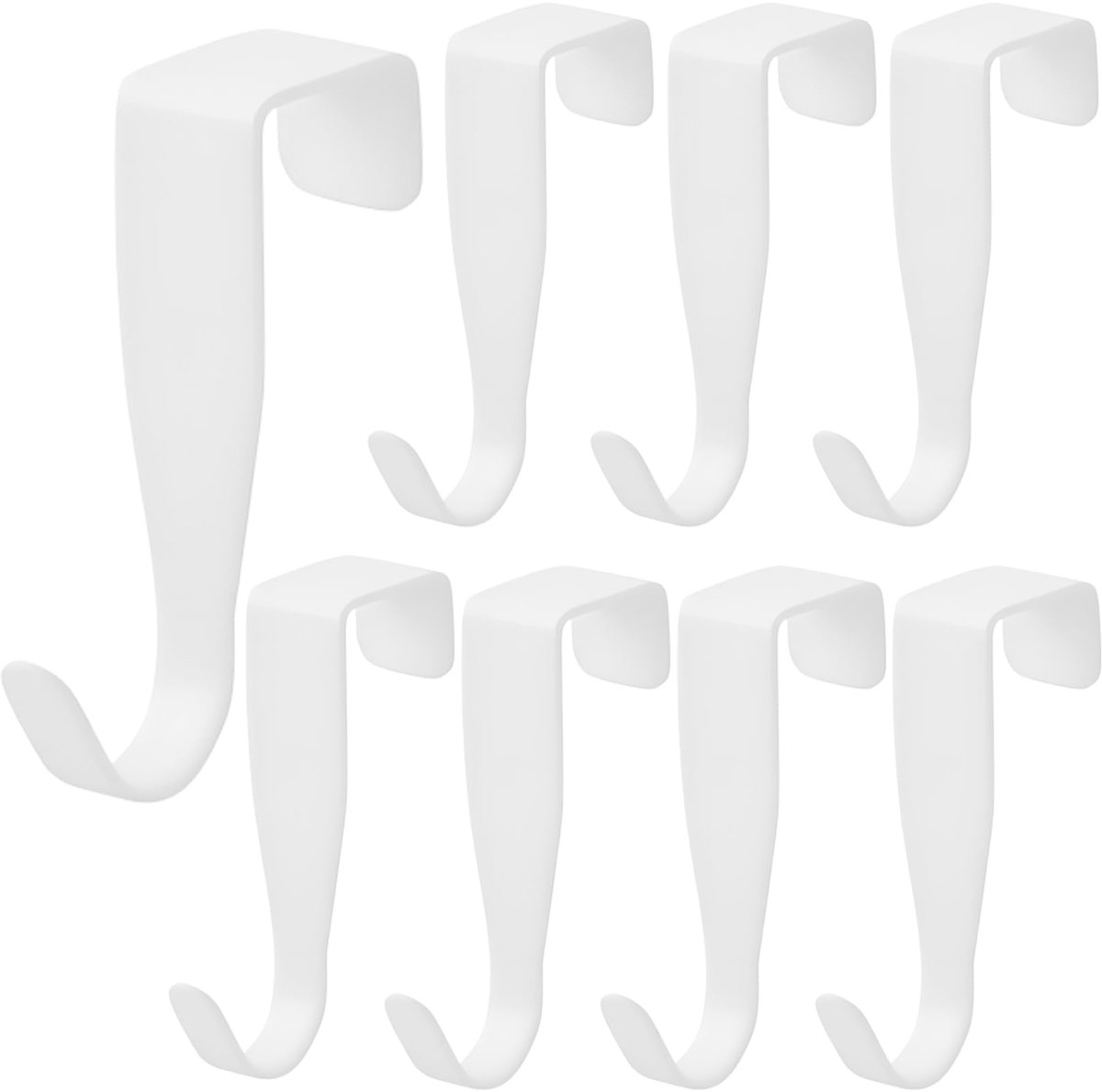 Dailygoods - 8 Deurhaken van Koolstofstaal - Geschikt voor 2 cm Dikke Deuren