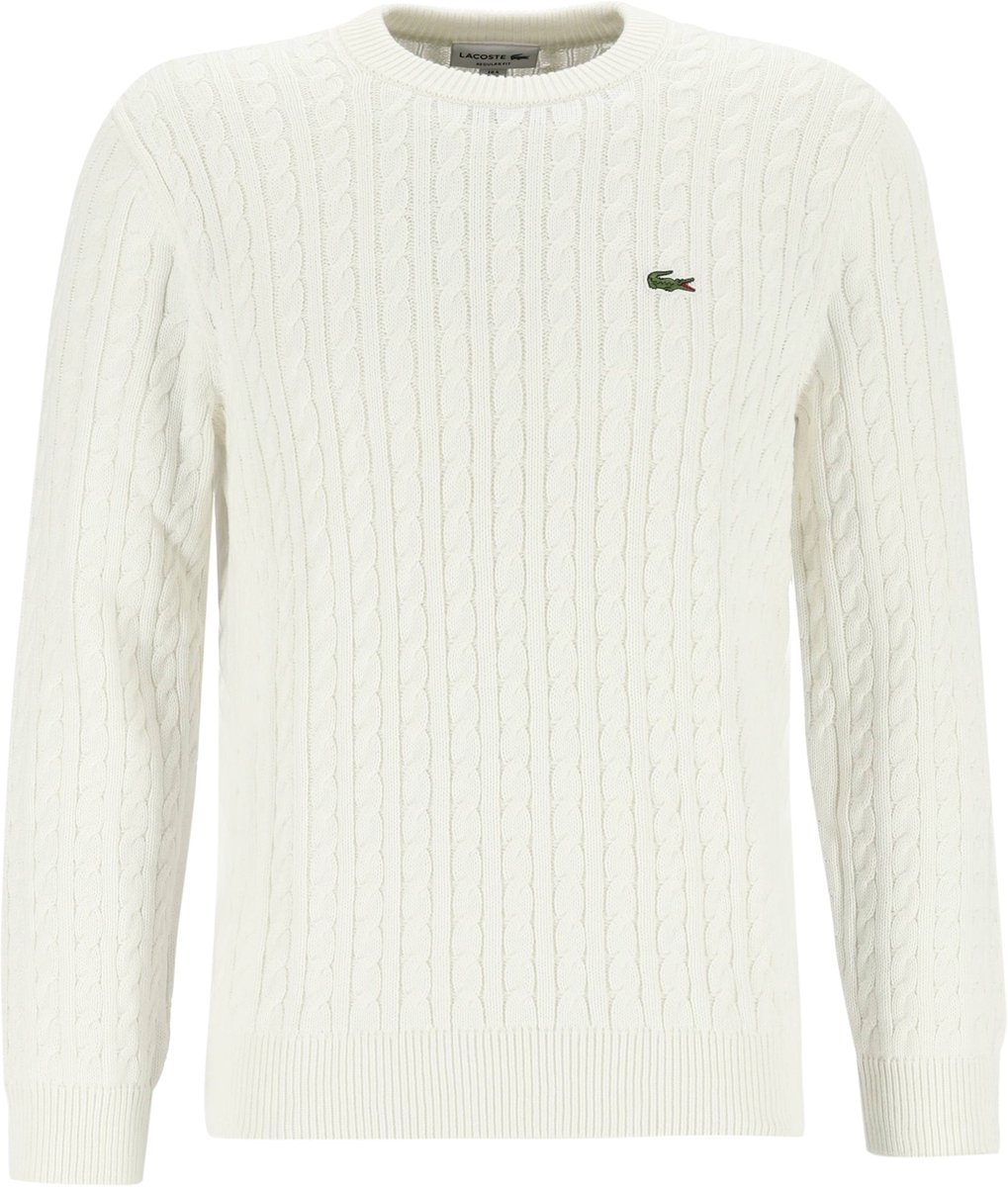 Lacoste herentrui katoen - O-hals - bloemwit