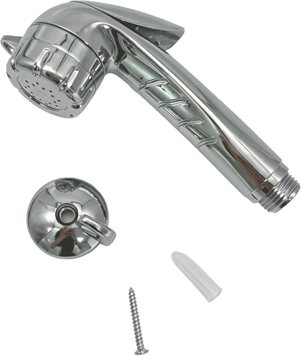 Handdouche - Zilver - 14 x 4 cm - Duurzaam ABS - Voor Badkamer, Camper en Boot
