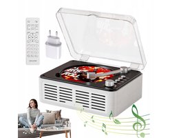 Desktop CD Speler - Multifunctioneel CD Speler - Retro Bluetooth Luidspreker - FM Radio - Ondersteunt MP3/WMA-formaten - Bluetooth 2-way - Dubbele Stereoluidsprekers - 20x15x7 cm - Voor Thuis en Kantoor
